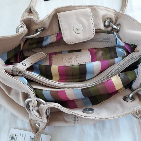 Tignanello NWT Touchables Tan Leather Tote - Picture 4 of 4
